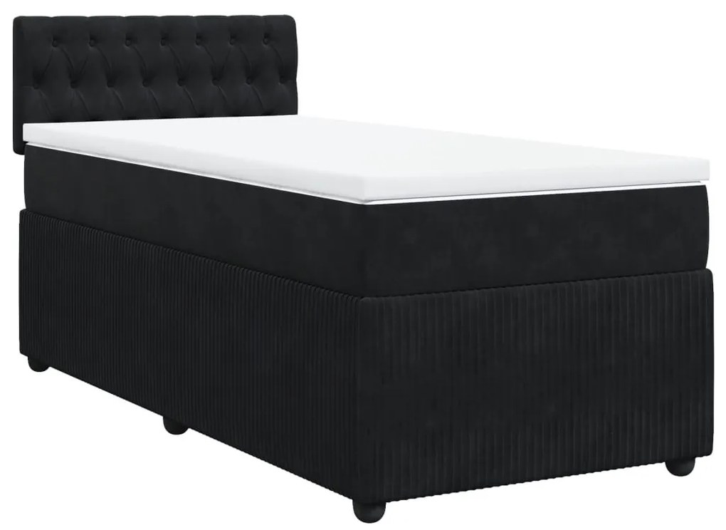 ΚΡΕΒΑΤΙ BOXSPRING ΜΕ ΣΤΡΩΜΑ ΜΑΥΡΟ 90X190 ΕΚ. ΒΕΛΟΥΔΙΝΟ 3289922