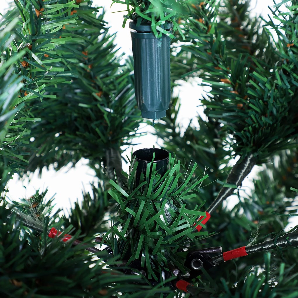 HOMCOM Χριστουγεννιάτικο Δέντρο Τεχνητό Έλατο, 1,8 m, με Βάση, Ø85 cm x 180 cm, Πράσινο