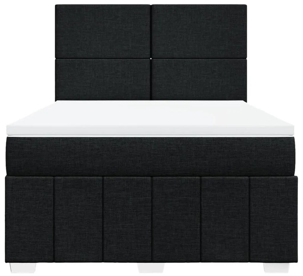 ΚΡΕΒΑΤΙ BOXSPRING ΜΕ ΣΤΡΩΜΑ ΜΑΥΡΟ 140X190 ΕΚ. ΥΦΑΣΜΑΤΙΝΟ 3293958