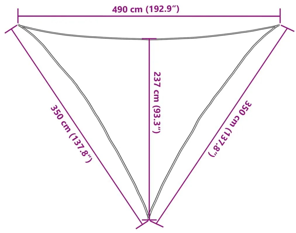 Πανί Σκίασης Κόκκινο 3,5 x 3,5 x 4,9 μ. από HDPE 160 γρ./μ² - Κόκκινο