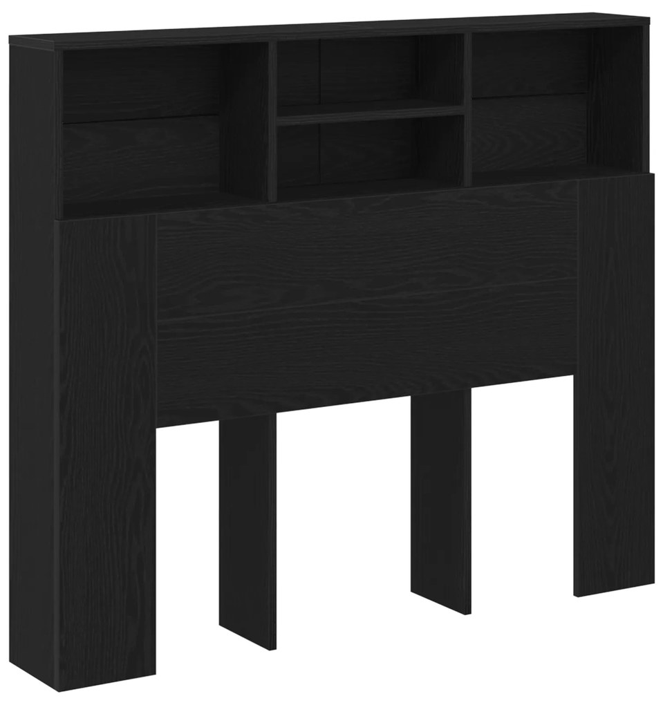 vidaXL Κρεβάτι Ντουλάπια Μαύρης Δρυς, 120x19x103.5 εκ., Επεξεργασμένο ξύλο