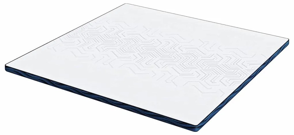 vidaXL Στρώμα επικάλυψης Λευκό 200 x 200 x 6 εκ Υφασμα Jacquard