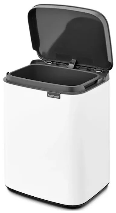Κάδος Brabantia Bo Small 1006621, 4 L, Ομαλό και αθόρυβο άνοιγμα, Αντιολισθητική βάση, Λευκό