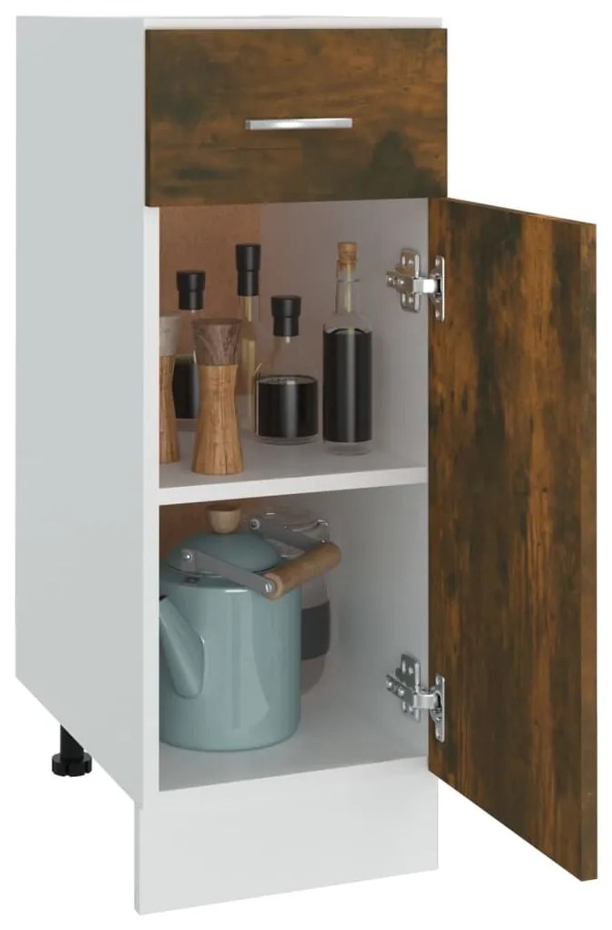 vidaXL Ντουλάπι με Συρτάρια "Lyon" Καπνιστή Δρυς 30x46x81,5 εκ. από Τεχνητό Ξύλο