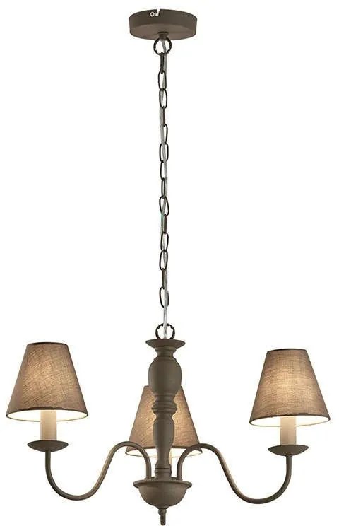 Φωτιστικό Οροφής Fatima 4163500 Grey Viokef Metal, Fabric
