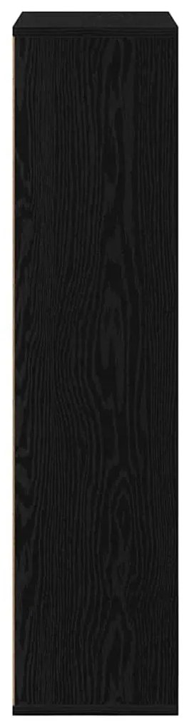 vidaXL Βιβλιοθήκη Μαύρη Οξυά 50 x 25 x 102 εκ