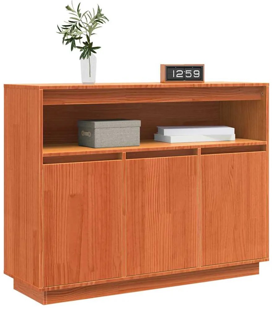 vidaXL Πλαϊνό γραφείο Κερωτό καφέ 104,5 x 34 x 80 εκ