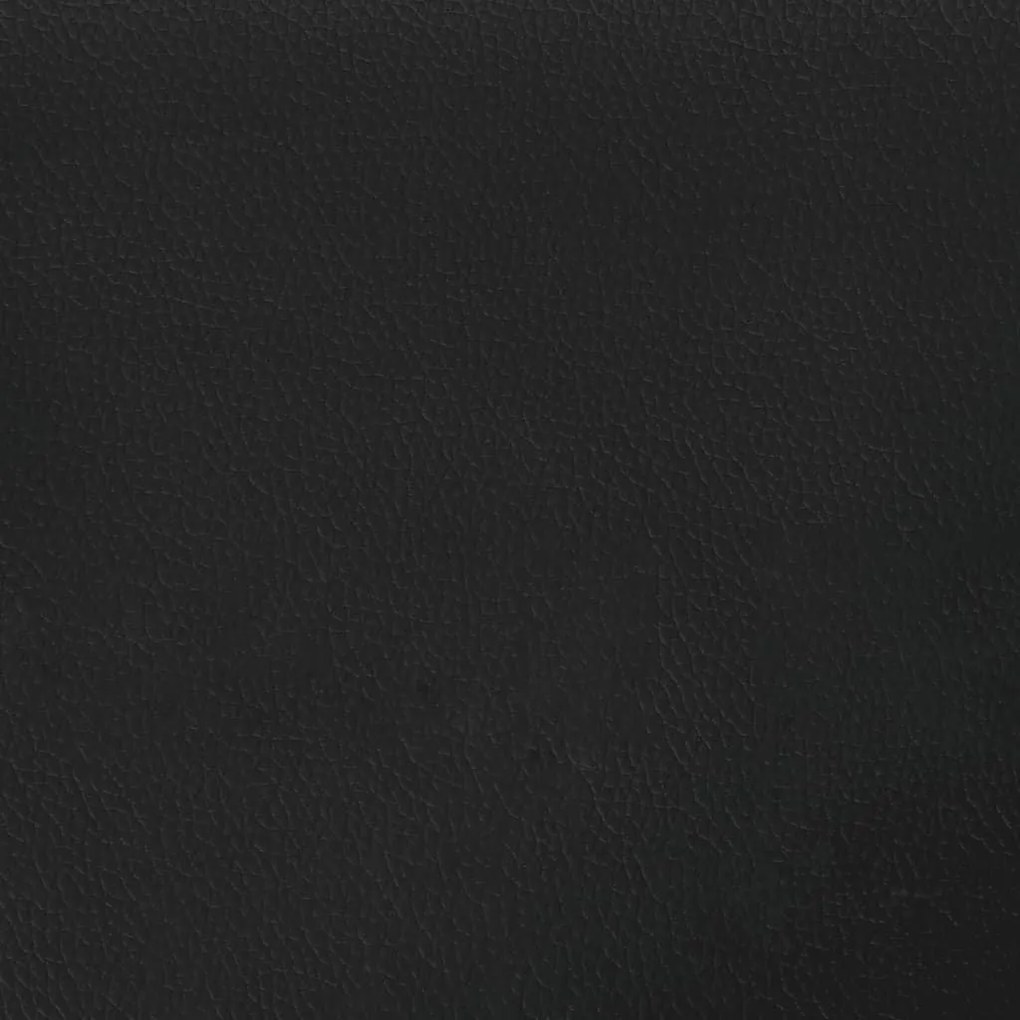 Πλαίσιο Κρεβατιού με Κεφαλάρι Μαύρο/Λευκό 180x200εκ.Συνθ. Δέρμα - Μαύρο
