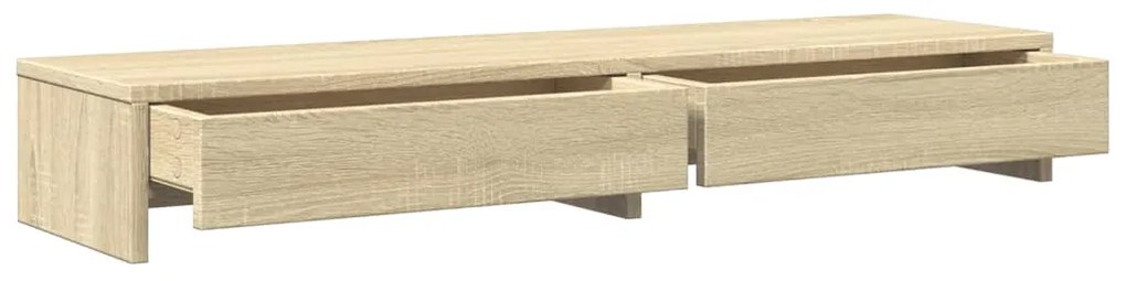 vidaXL Βάση Οθόνης με Συρτάρια από Sonoma Δρυς 100x27x15 εκ. από Τεχνητό Ξύλο