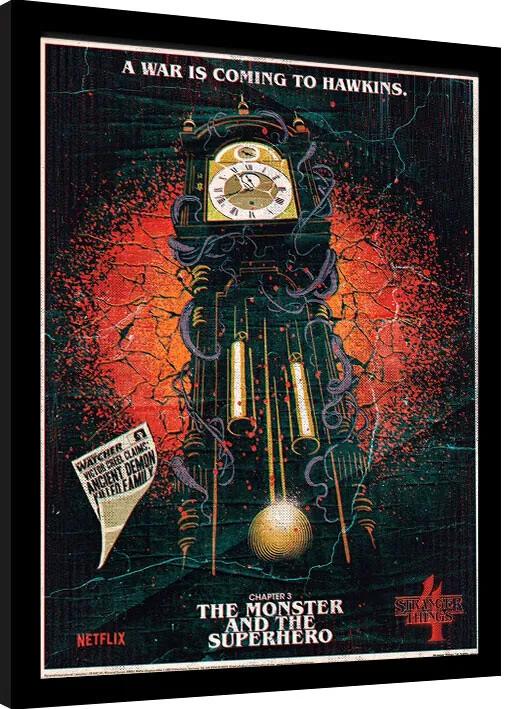 Αφίσα σε κορνίζα Stranger Things 4 - The Monster & The Superhero