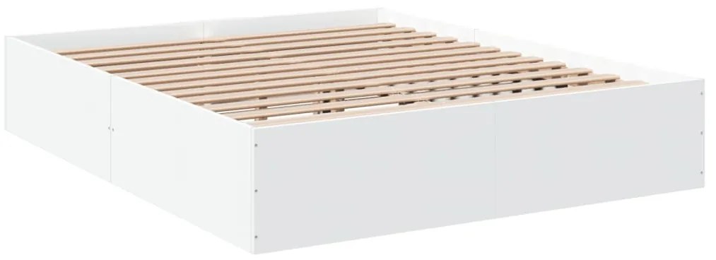 vidaXL Πλαίσιο Κρεβατιού Λευκό 160 x 200 εκ. από Επεξεργασμένο Ξύλο