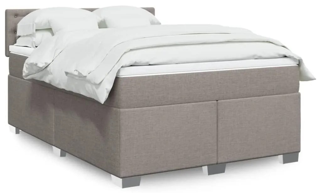 ΚΡΕΒΑΤΙ BOXSPRING ΜΕ ΣΤΡΩΜΑ TAUPE 140X190 ΕΚ. ΥΦΑΣΜΑΤΙΝΟ 3288201