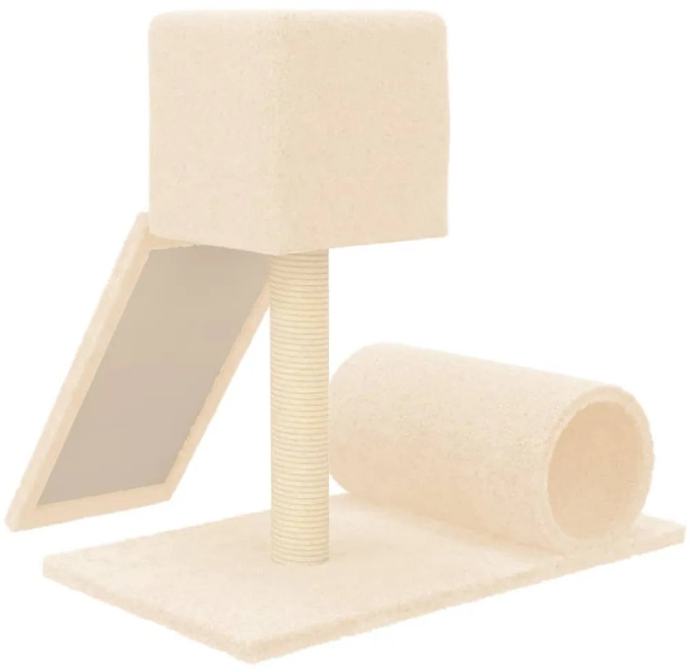 vidaXL Γατόδεντρο Κρεμ 59 εκ. με Στύλους Ξυσίματος από Σιζάλ