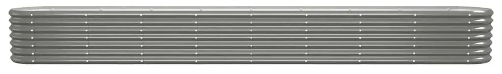 vidaXL Ζαρντινιέρα Γκρι 332x40x36 εκ. Γαλβανισμένος χάλυβας