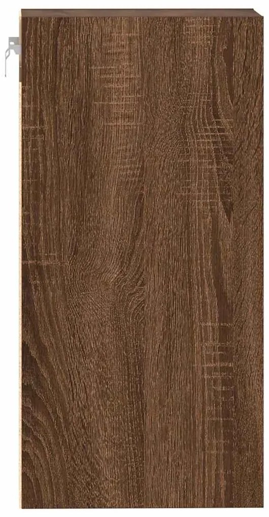 vidaXL κρεμαστό ντουλάπι Riga καφέ δρυς 40x29,5x60 cm Ξύλο μηχανής