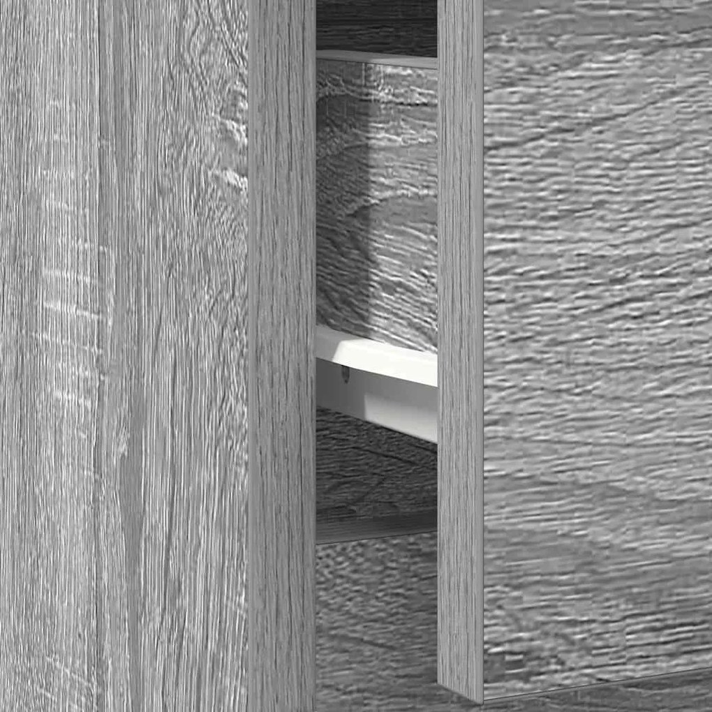 Συρταριέρα με Συρτάρια Γκρι Sonoma 71x35x84 εκ. από Επεξ. Ξύλο - Γκρι