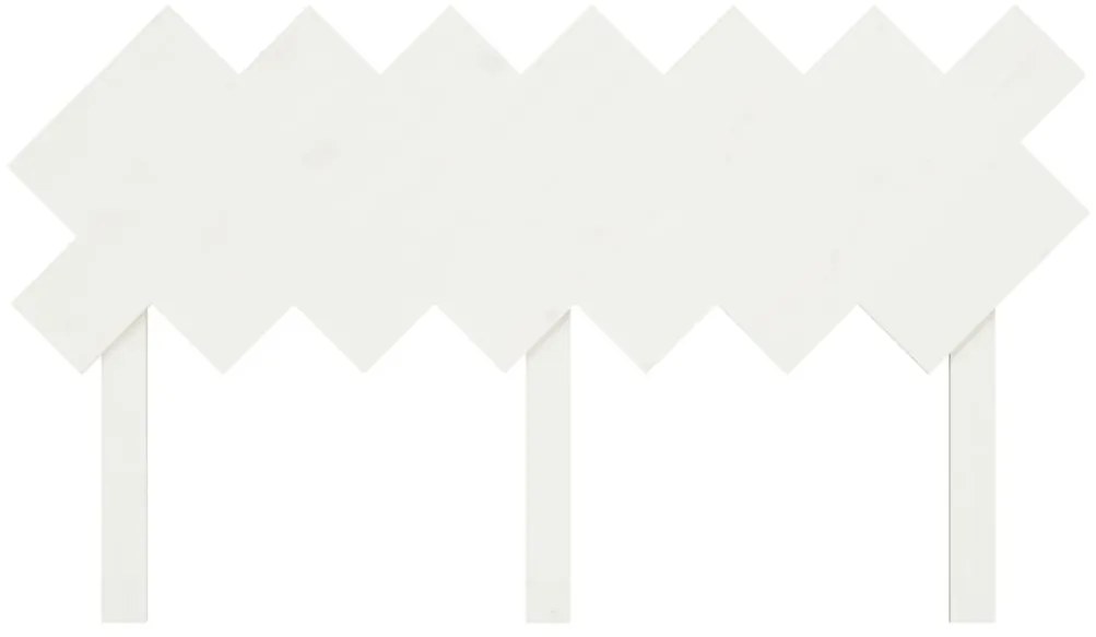 vidaXL Κεφαλάρι Κρεβατιού Λευκό 151,5x3x81 εκ. Μασίφ Ξύλο Πεύκου