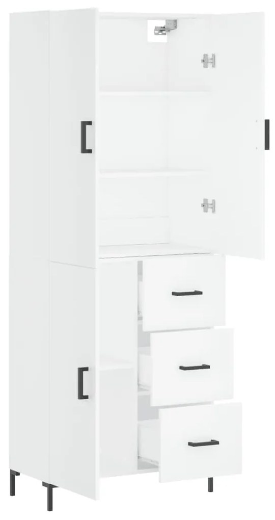 vidaXL Ντουλάπι Λευκό 69,5x34x180 εκ. από Επεξεργασμένο Ξύλο