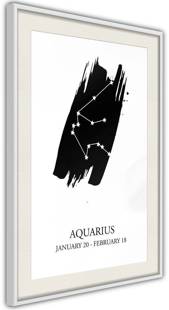 Αφίσα - Zodiac: Aquarius I - 20x30 - Χρυσό - Χωρίς πασπαρτού