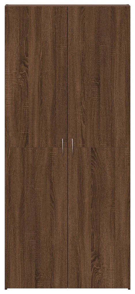 vidaXL Ντουλάπα Παπουτσιών Καφέ Δρυς 80x35,5x180 εκ. Κατασκευασμένο ξύλο