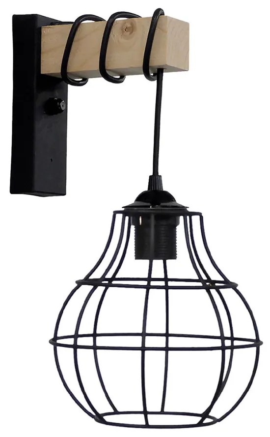 Απλίκα Τοίχου Heronia Fun Black 31-1314