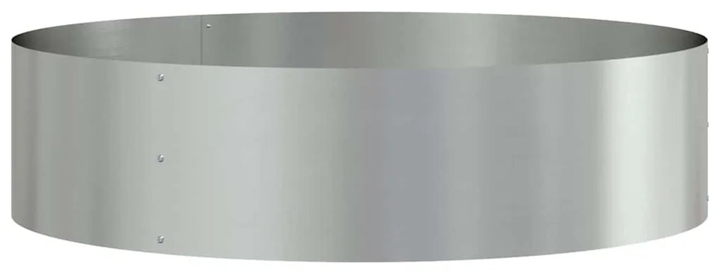 vidaXL Γλάστρα Κήπου Ασημί 80 x 80 x 20 cm Γαλβανισμένος χάλυβας
