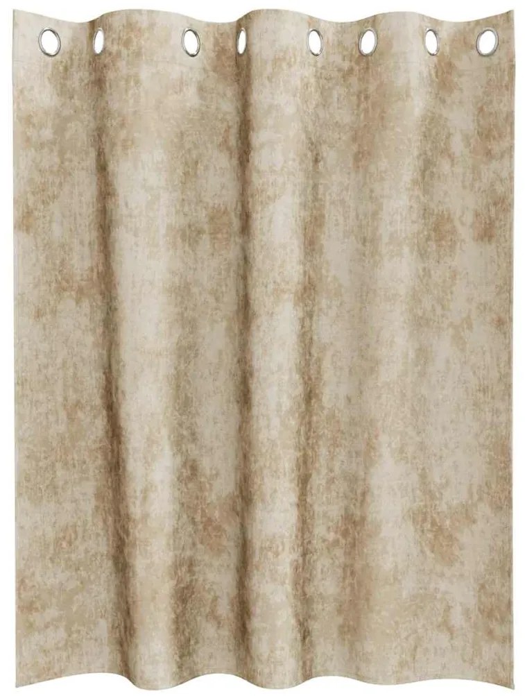 vidaXL Κουρτίνα με κουρτίνες 2 pcs Κρεμ 140 x 140 cm Βελούδο