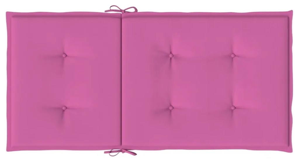vidaXL Μαξιλάρια Καρέκλας με Πλάτη 2 τεμ. Ροζ Υφασμάτινα