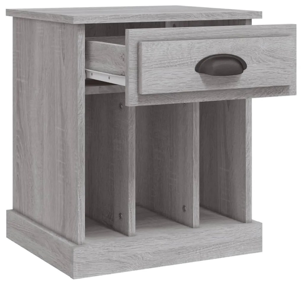 vidaXL Κομοδίνα 2 Τεμ. Γκρι Sonoma 43x36x50 εκ.
