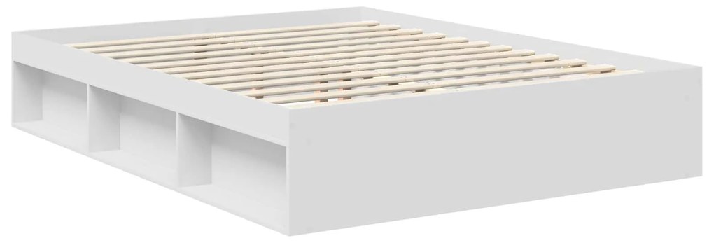 vidaXL Σκελετός Κρεβατιού Λευκό 150 x 200 cm Στερεά ξυλεία πεύκου