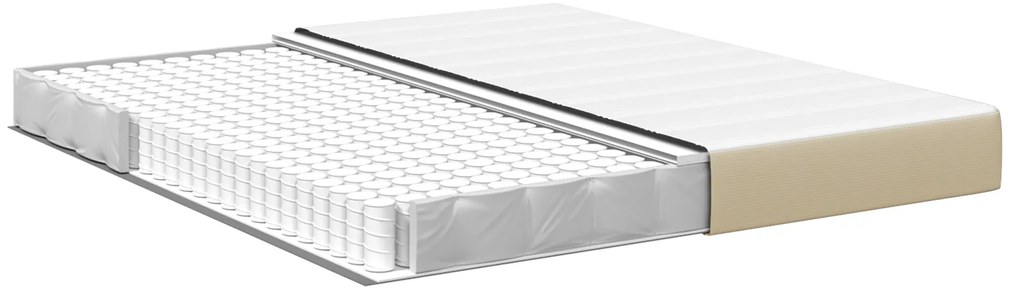 vidaXL Στρώμα Κρεβατιού με στρώμα Πράσινο 180 x 200 cm ύφασμα