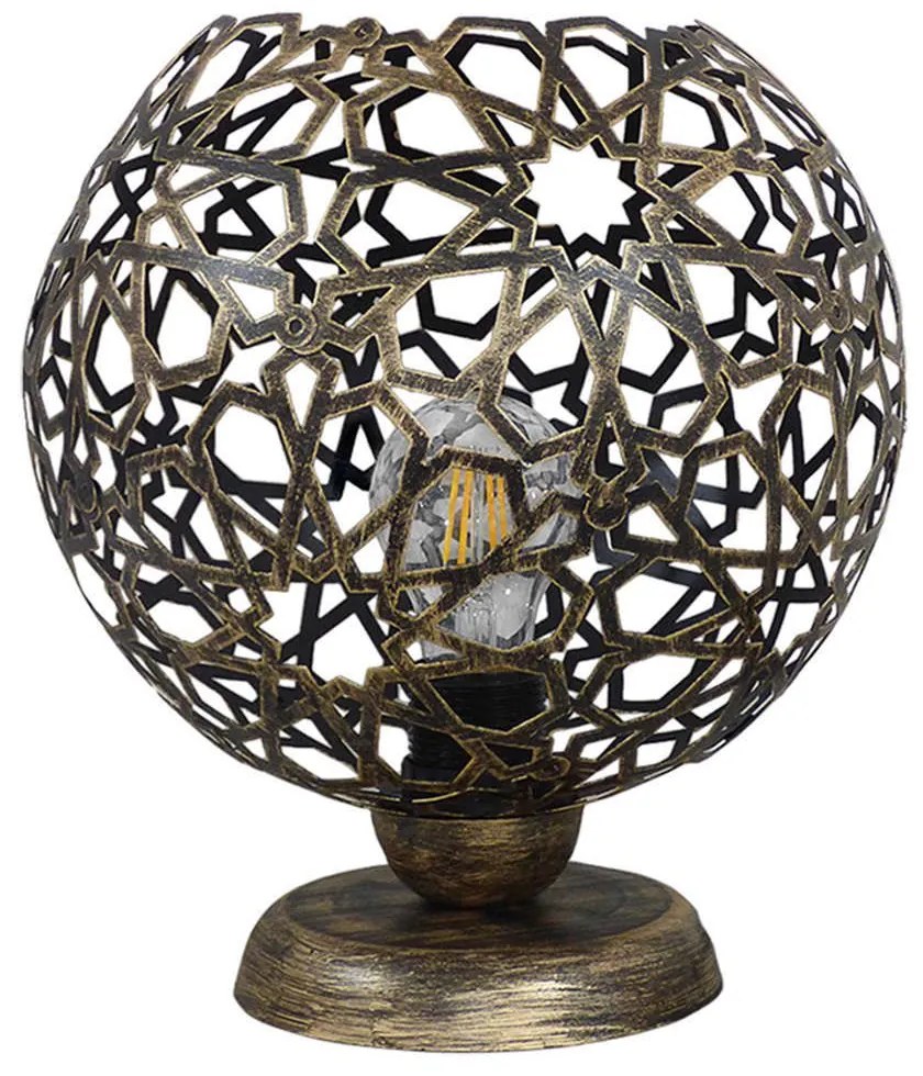 Φωτιστικό Επιτραπέζιο 09-0115 TL-07 Tunis Ε27 H28XΦ25cm Bronze Heronia Metal