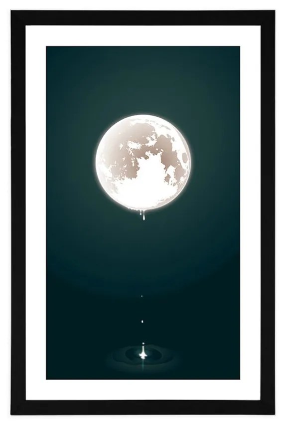 Αφίσα με παρπαστού Μαγευτικό φεγγάρι - 30x45 silver