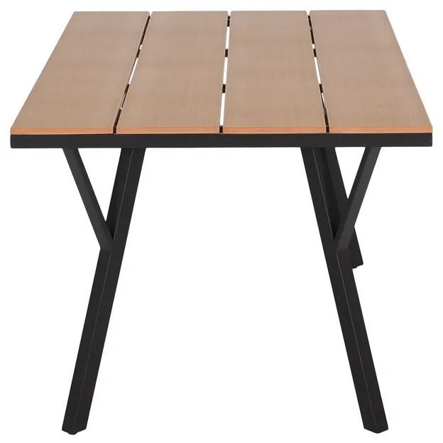 Τραπέζι FL6514 Fylliana Μεταλλικό Polywood Γκρί 160x91x72 εκ. 160x91x72 εκ.