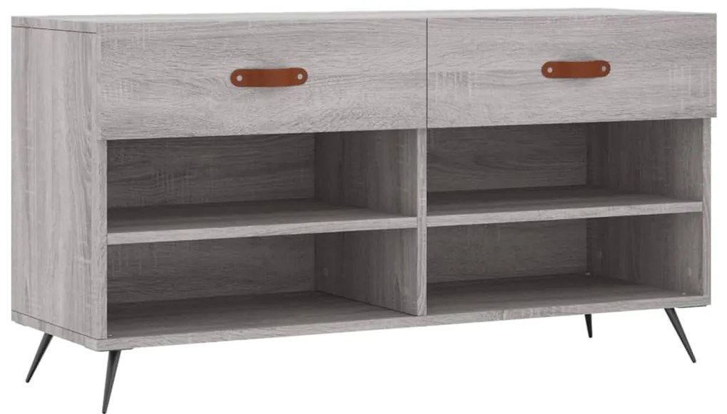 vidaXL Παπουτσοθήκη Γκρι Sonoma 102x35x55 εκ. από Επεξεργασμένο Ξύλο