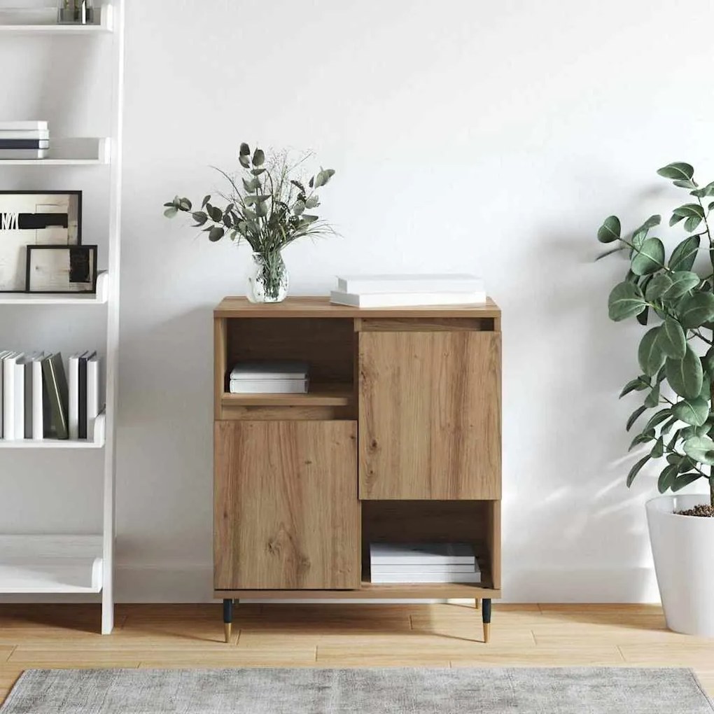 vidaXL Πλαϊνό γραφείο artisan δρυς 60 x 35 x 70 cm Επεξεργασμένο ξύλο