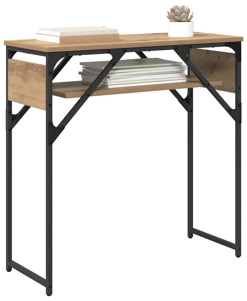 vidaXL ΤραπέζιΚονσόλας Artisan Oak 75x30x75εκ. Επεξεργασμένο ξύλο