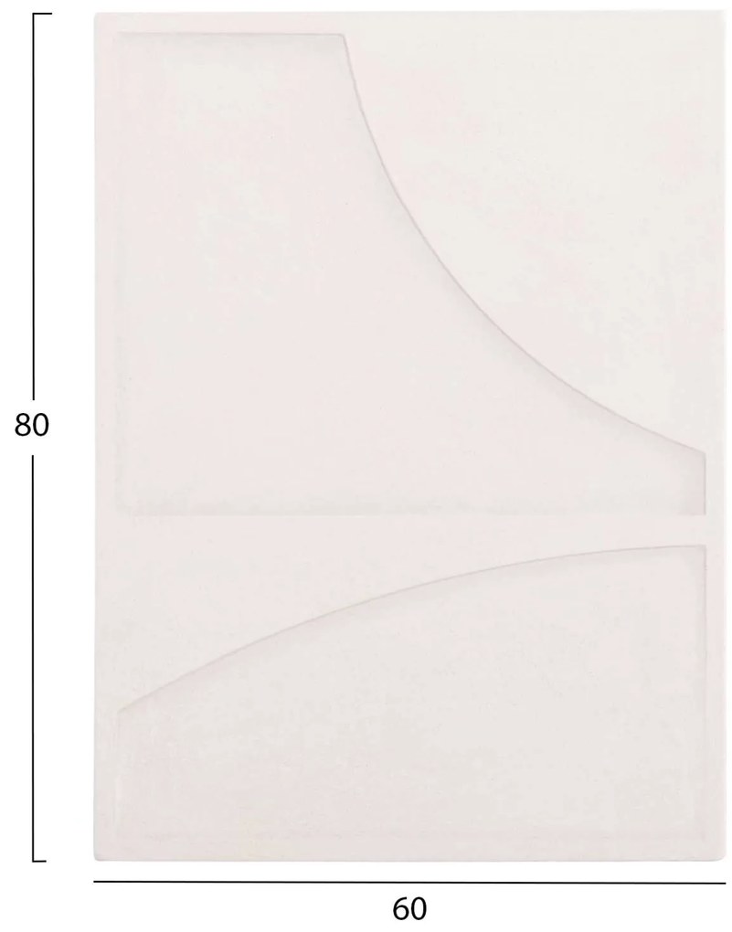 ΠΙΝΑΚΑΣ ΟΡΘΟΓΩΝΙΟΣ ΣΕΙΡΑ SANTORINI HM4509 MDF ΥΠΟΛΕΥΚΟ ΧΡΩΜΑ 60x4(πάχος)x80Υεκ.