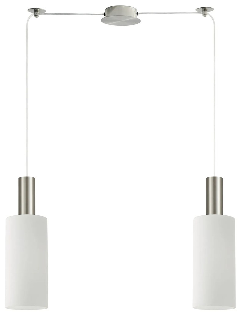 SE21-NM-4-NM2-GL3 ADEPT TUBE Nickel Matt Pendant White Glass+