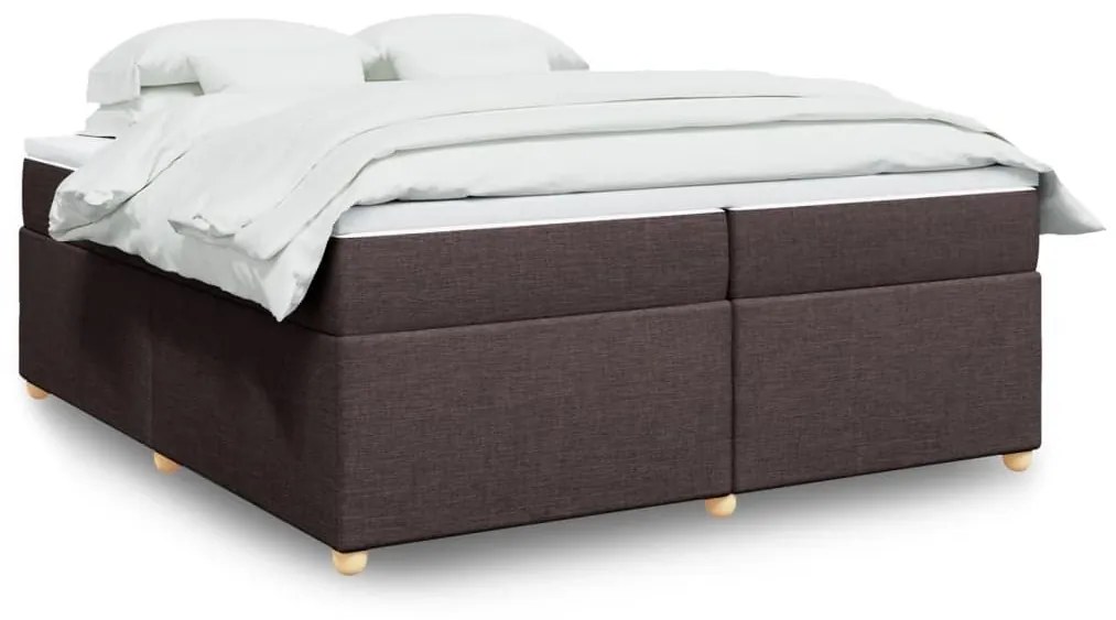 ΚΡΕΒΑΤΙ BOXSPRING ΜΕ ΣΤΡΩΜΑ ΣΚΟΥΡΟ ΚΑΦΕ 200X200 ΕΚ. ΥΦΑΣΜΑΤΙΝΟ 3285404