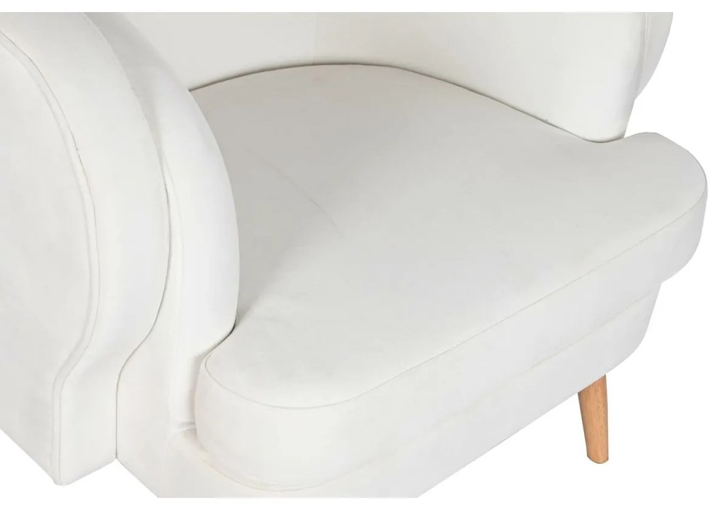 Κάθισμα DKD Home Decor Λευκό Φυσικό Ξύλο 91 x 80 x 78 cm