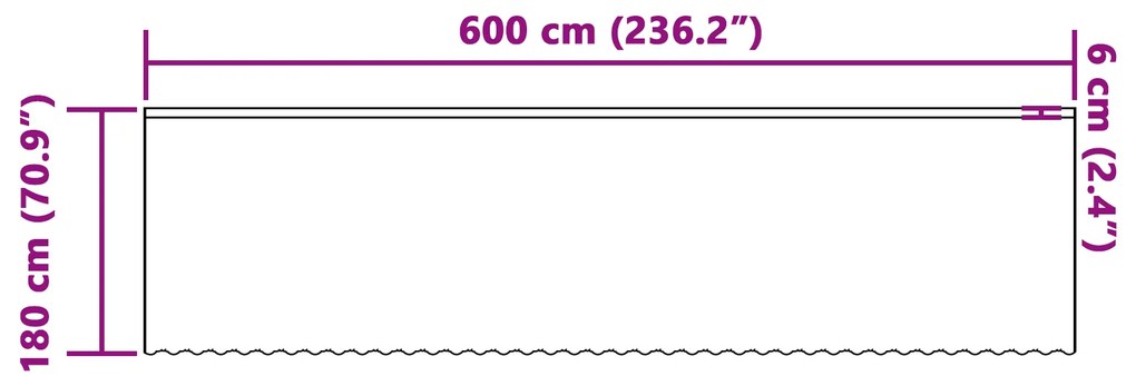 vidaXL Κουρτίνα Δαντέλας με κουρτίνες Floral Λευκό 600 x 180 εκ Πολυεστέρας