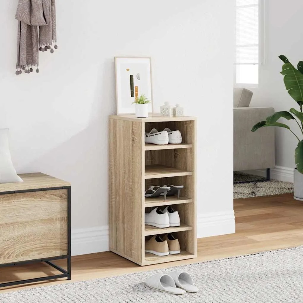 vidaXL Παπουτσοθήκη Sonoma Δρυς 31,5 x 35 x 70 εκ. από Επεξ. Ξύλο