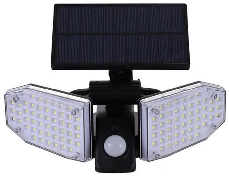 LED Αδιάβροχο Ηλιακό Επιτοίχιο Φωτιστικό 100 SMD Ψυχρό Λευκό με Ανιχνευτή Κίνησης JD-2101