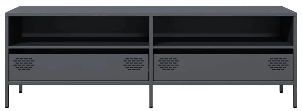 vidaXL Έπιπλο Τηλεόρασης Ανθρακί 135x39x43,5 εκ. Ατσάλι Ψυχρής Έλασης