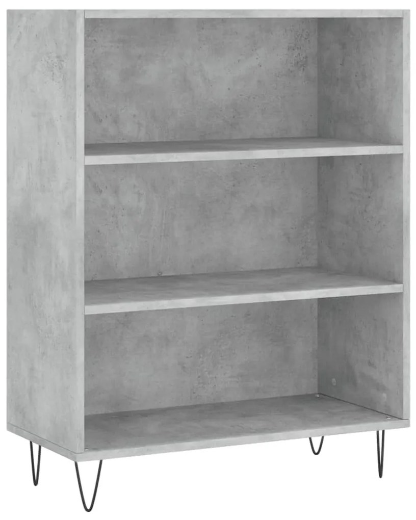 vidaXL Ντουλάπι Γκρι Σκυροδέματος 69,5x34x180 εκ. Επεξεργασμένο Ξύλο