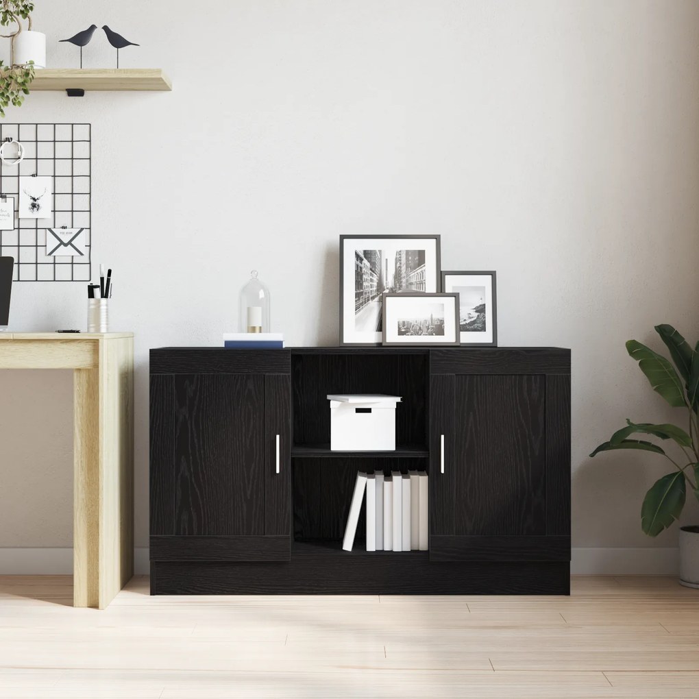 vidaXL Μαύρος Ξύλινος Μπουφές 120x30,5x70 εκ. Επεξεργασμένο Ξύλο