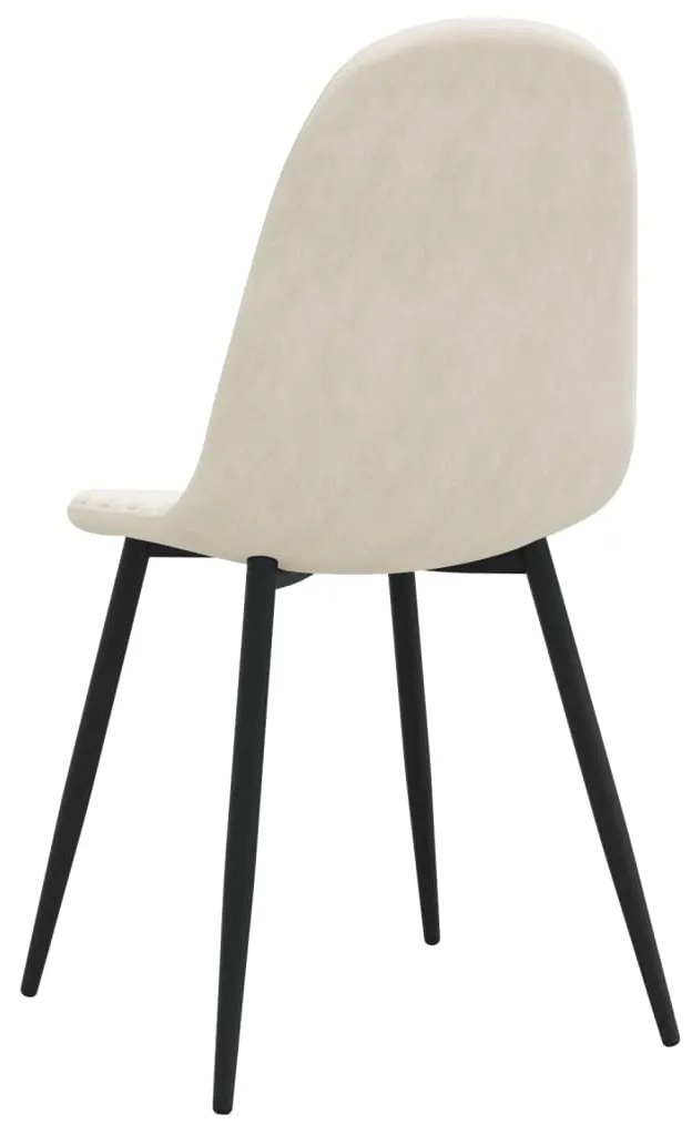 vidaXL Καρέκλες Τραπεζαρίας 6 τεμ. Κρεμ Λευκό Βελούδινες