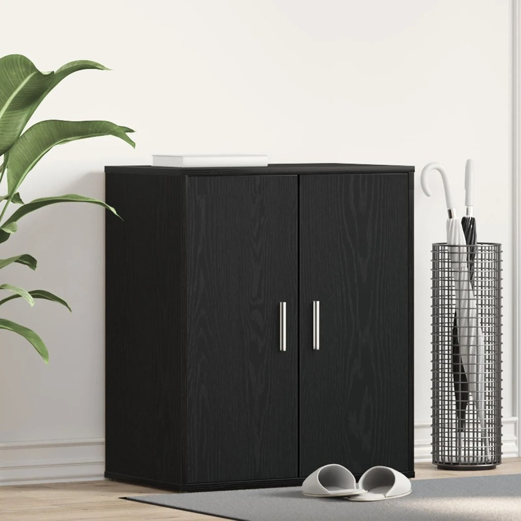 vidaXL Ντουλάπα για Παπούτσια σε Μαύρο Δρυς 60x35x70 εκ. από Επεξεργασμένο Ξύλο