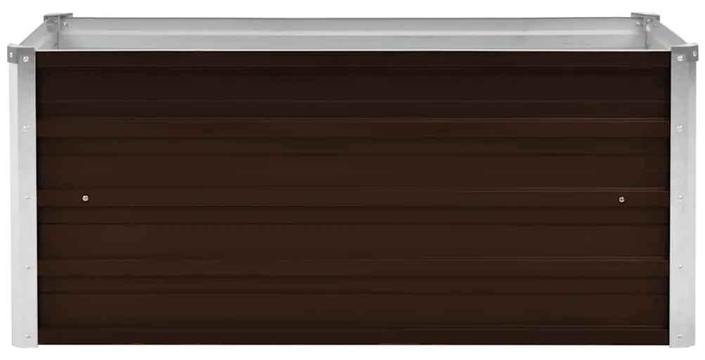 vidaXL Ζαρντινιέρα Υπερυψωμένη Καφέ 100x40x45 εκ. Γαλβανισμ. Χάλυβας